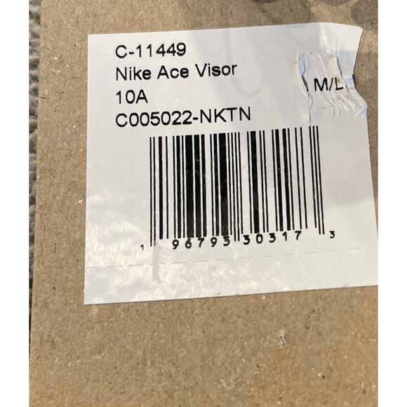 Nike Dri-FIT Tennis Pickleball Ace White StrapBack Visor New Fast Shipping - Picture 5 of 8